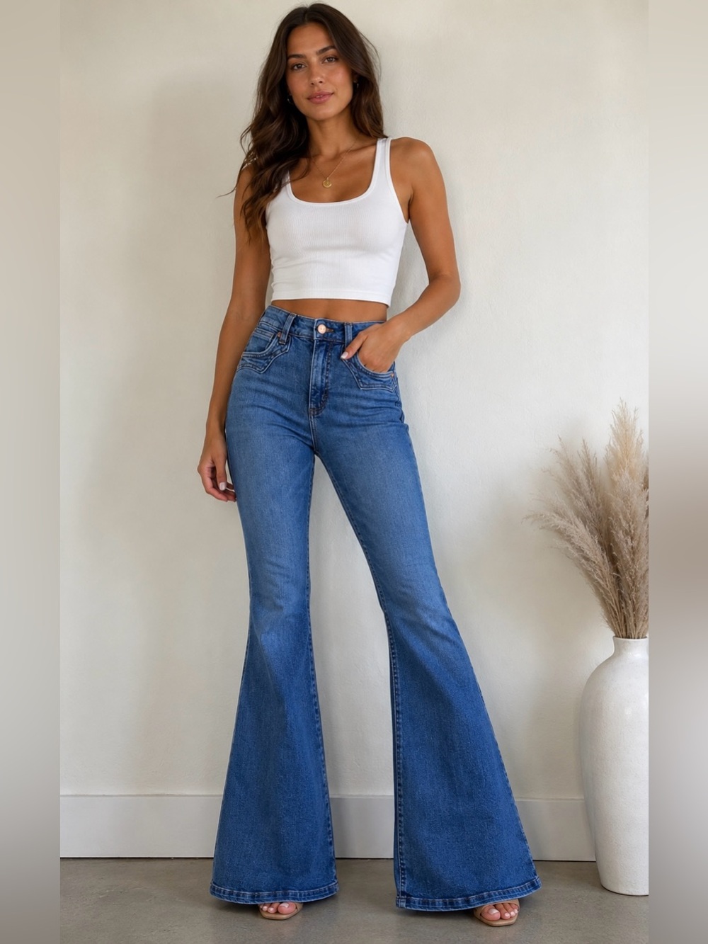 Wrangler High Rise Flare Bareback Jeans